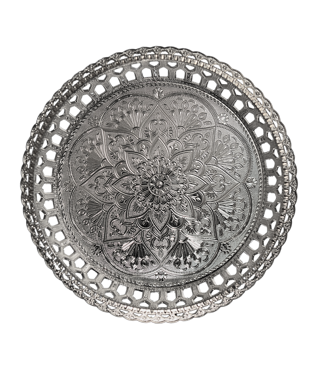 Rounded Silver Gifting Tray
