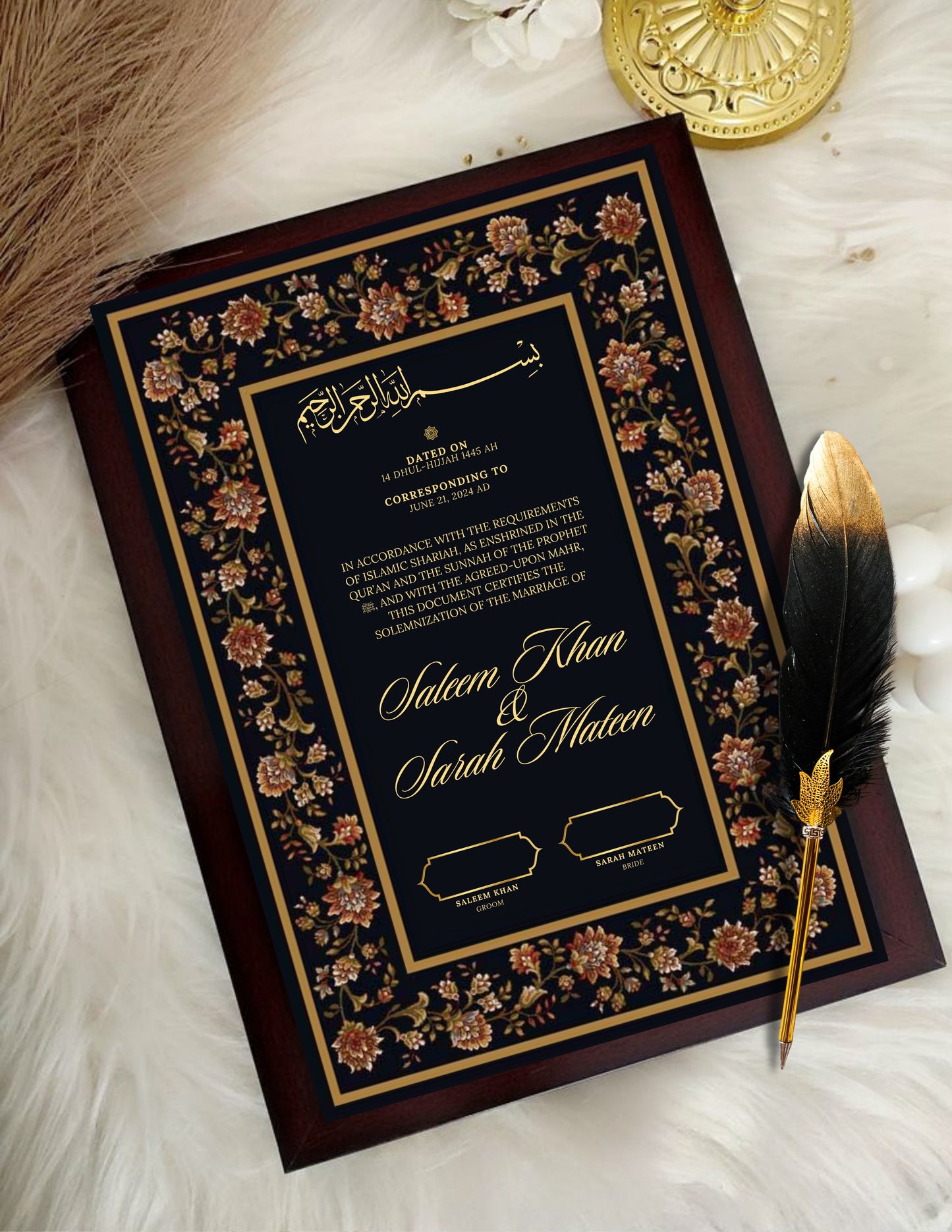 Nikahnama Design Samples