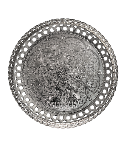 Rounded Silver Gifting Tray