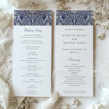 Menu and Program Cards